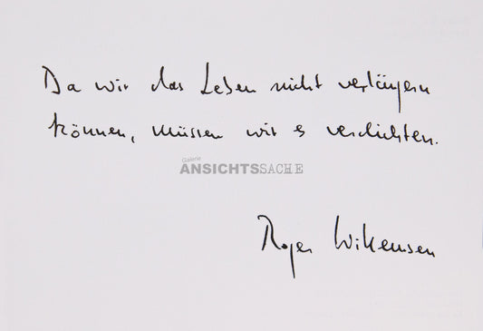 Postkarte "Da wir das Leben nicht verlängern können.."