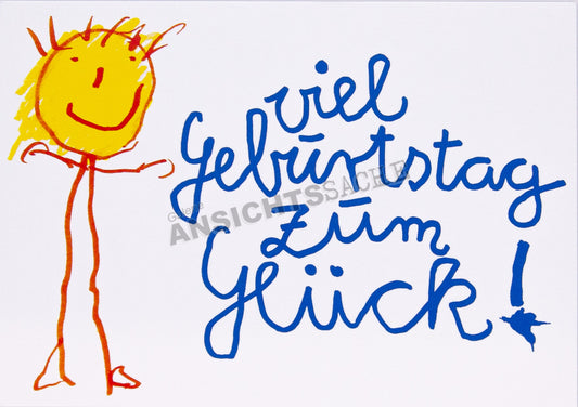 Geburtstagskarte "viel Geburtstag zum Glück!"