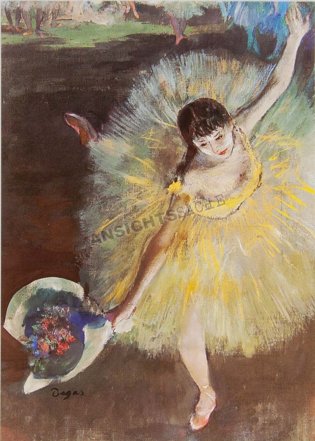 Postkarte "Edgar Degas - Abschluss der Arabeske oder grüssende Tänzerin"