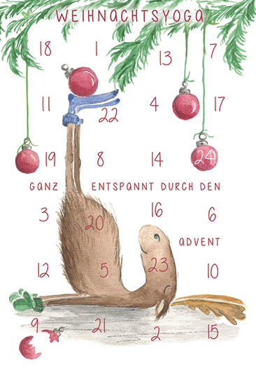 Adventskalender-Klappkarte Weihnachtsyoga