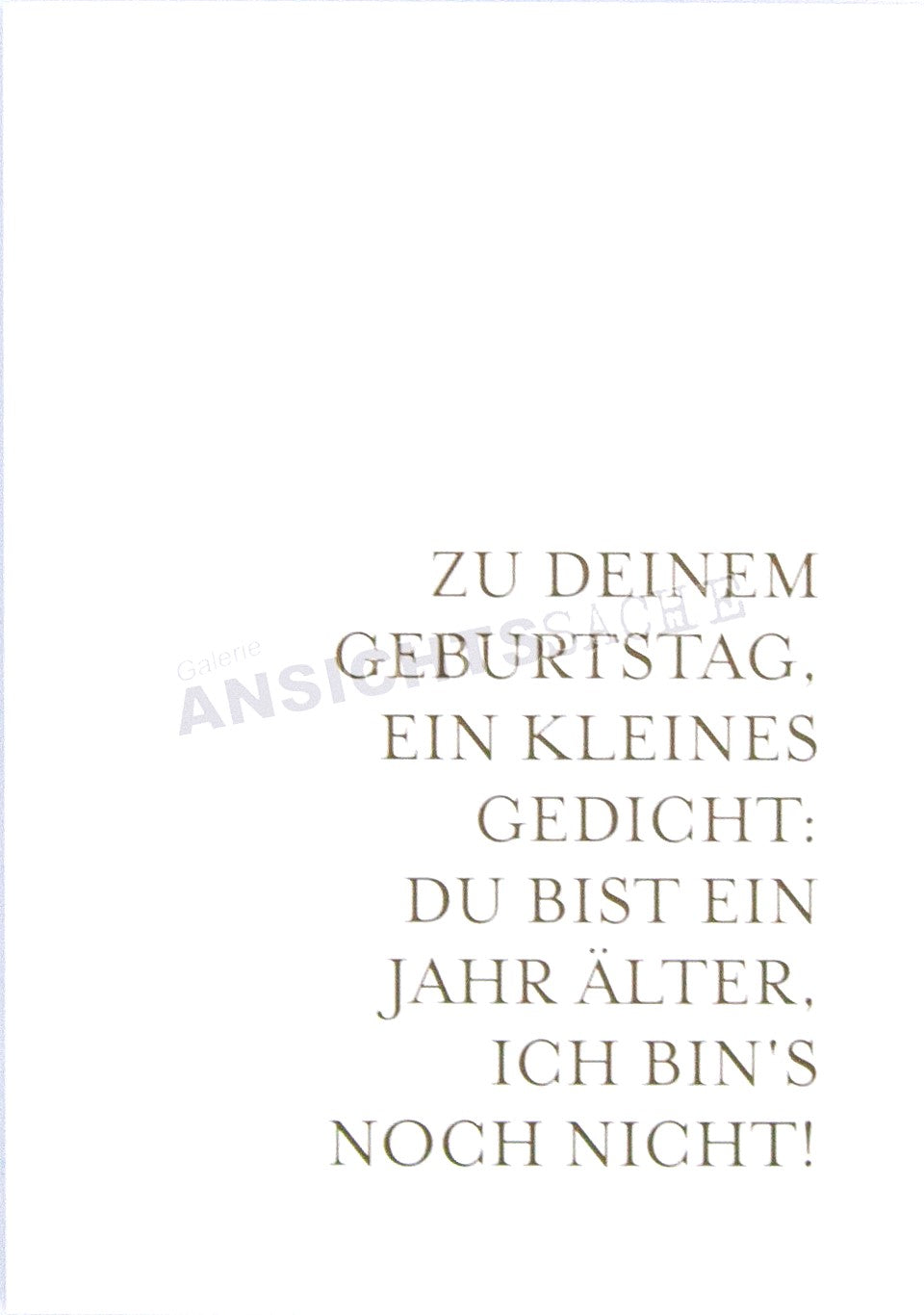 Geburtstagskarte "Geburtstagsgedicht"