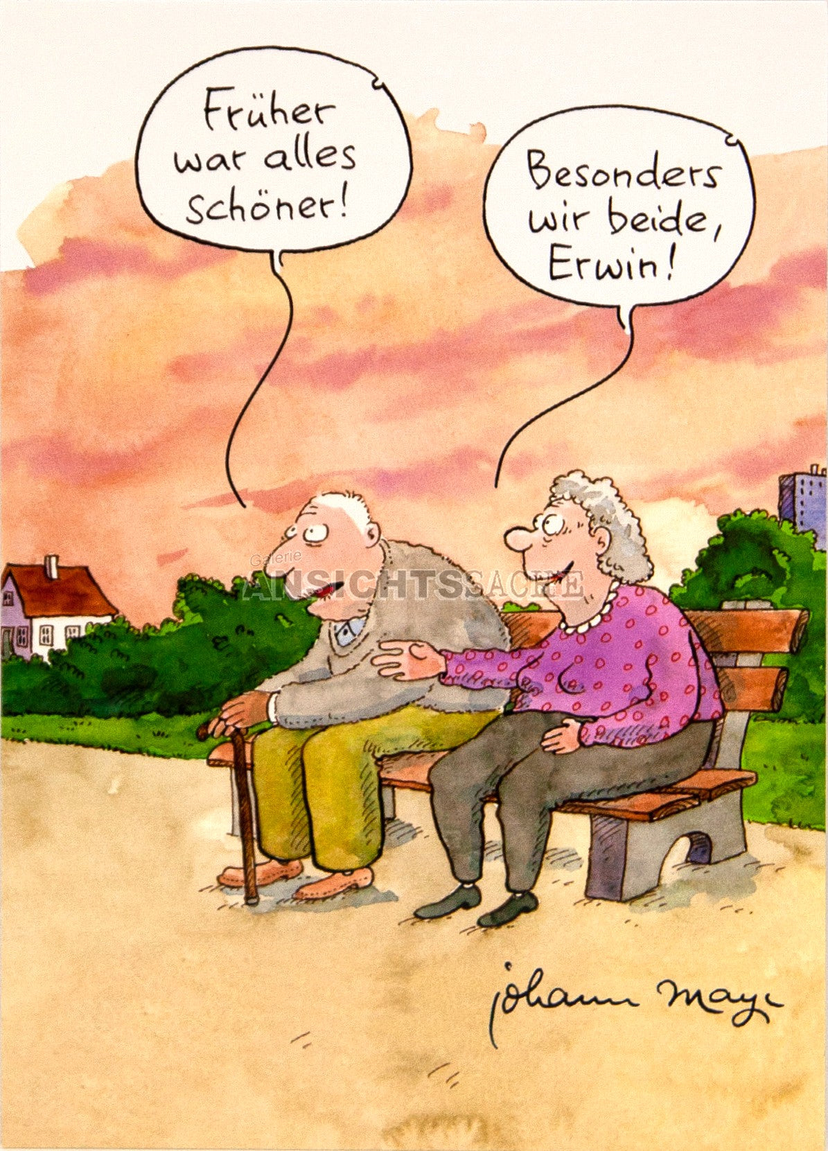 Postkarte "Früher"
