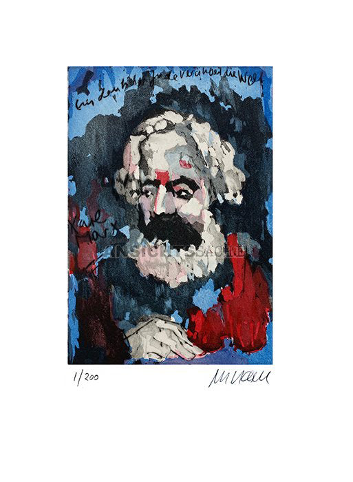 Farbradierung und Aquatinta "Karl Marx"