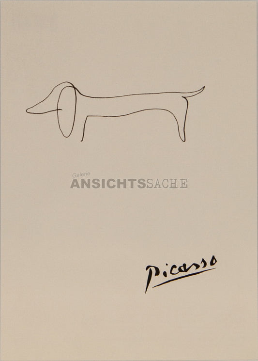 Postkarte "Pablo Picasso - Dackel"