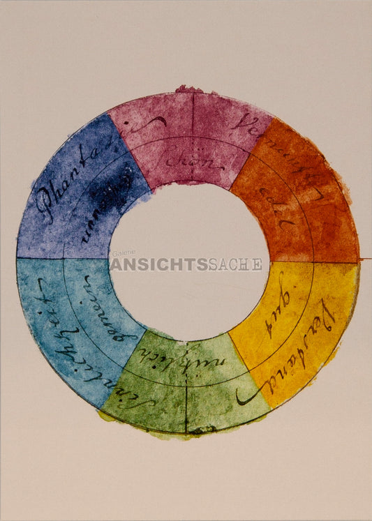 Postkarte "Johann Wolfgang von Goethe - Farbenkreis"