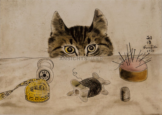 Postkarte "Tsuguharu Leonard Foujita - Die Katze des Schneiders