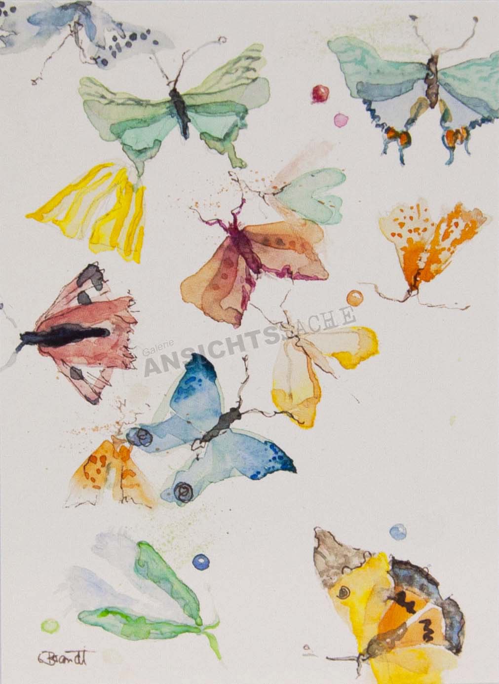 Postkarte "Claudia Brandt - Bunte Falter"