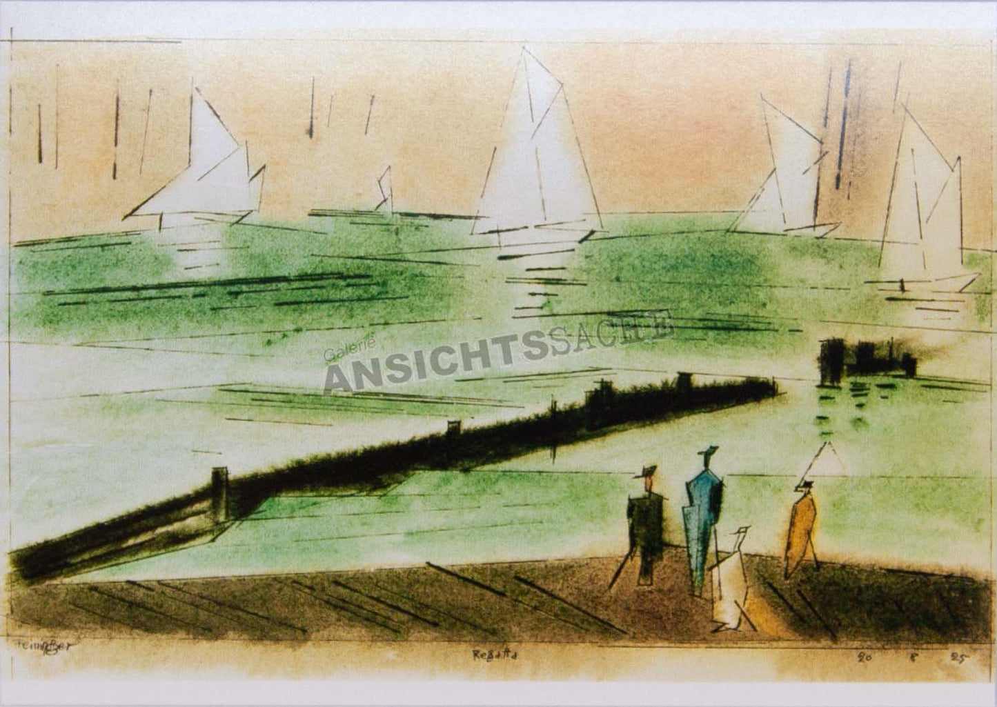 Postkarte "Lyonel Feininger - Regatta"