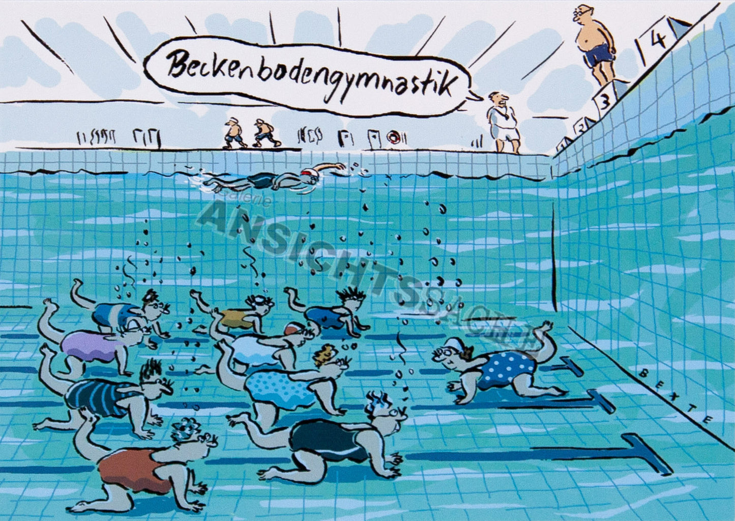 Postkarte "Beckenbodengymnastik"