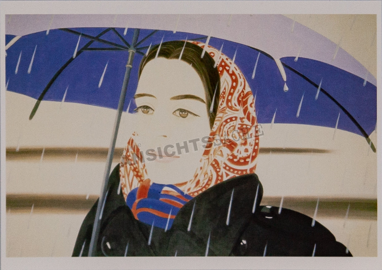 Postkarte "Alex Katz - Blauer Regenschirm"