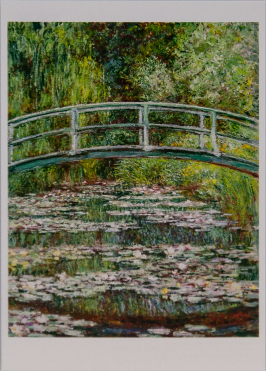 Postkarte "Claude Monet - Brücke über einen Seerosenteich"