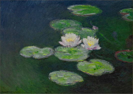 Postkarte "Claude Monet - Seerosen am Abend"