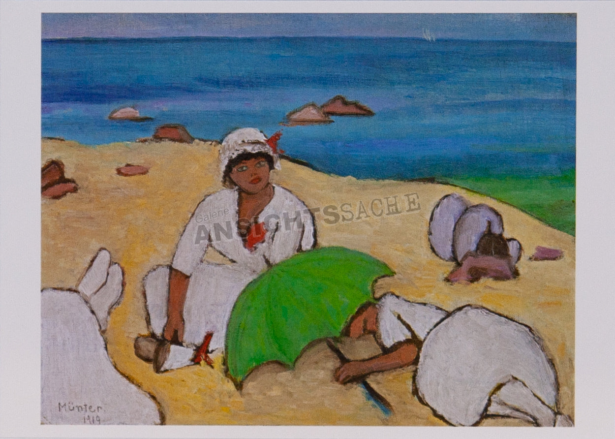 Postkarte "Gabriele Münter - Am Strand"