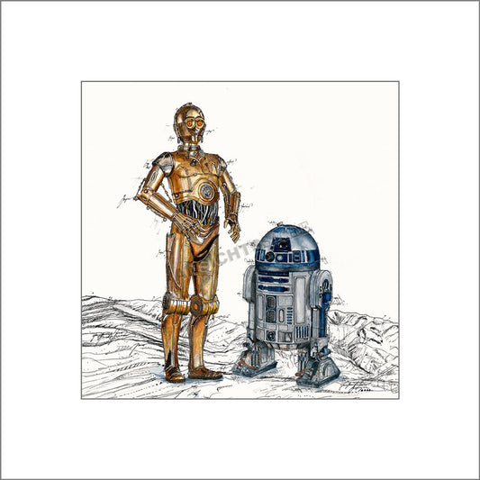 Kunstdruck "R2D2 & C-3PO"