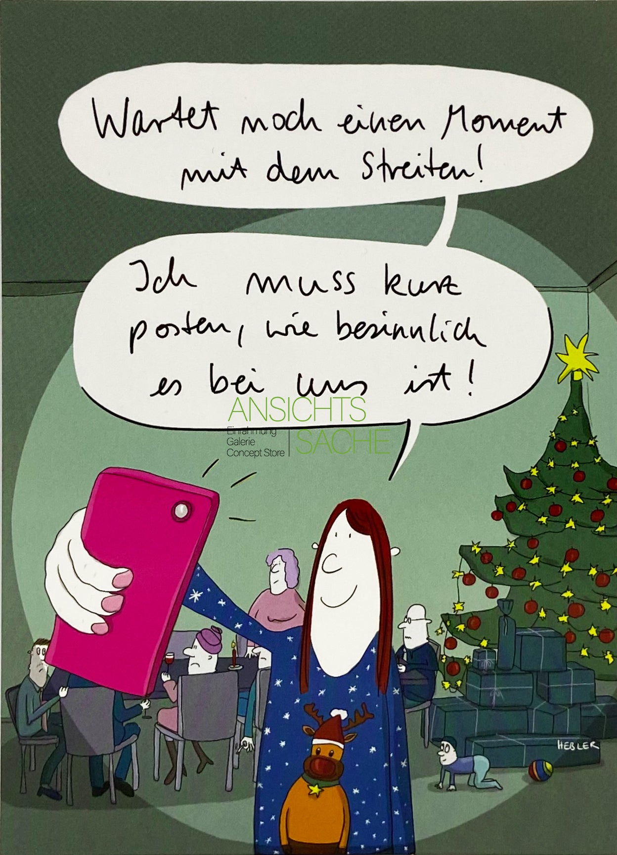 Weihnachtskarte "Ruth Hebler - Wartet noch einen Moment"
