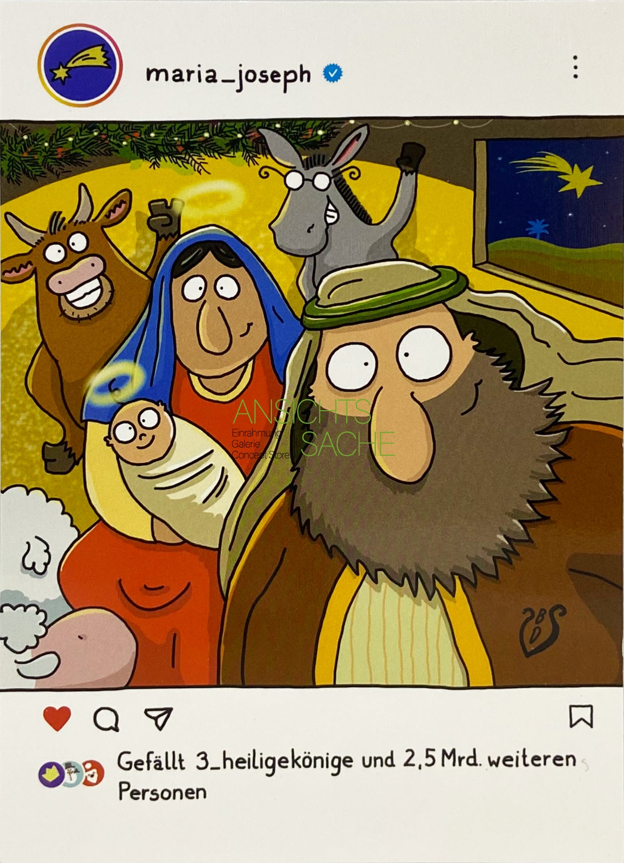 Weihnachtskarte "Birgit Dodenhoff - Insta-Krippe"