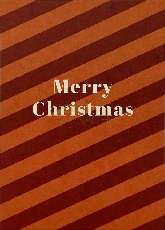 Weihnachtskarte "Merry Christmas - Streifen"