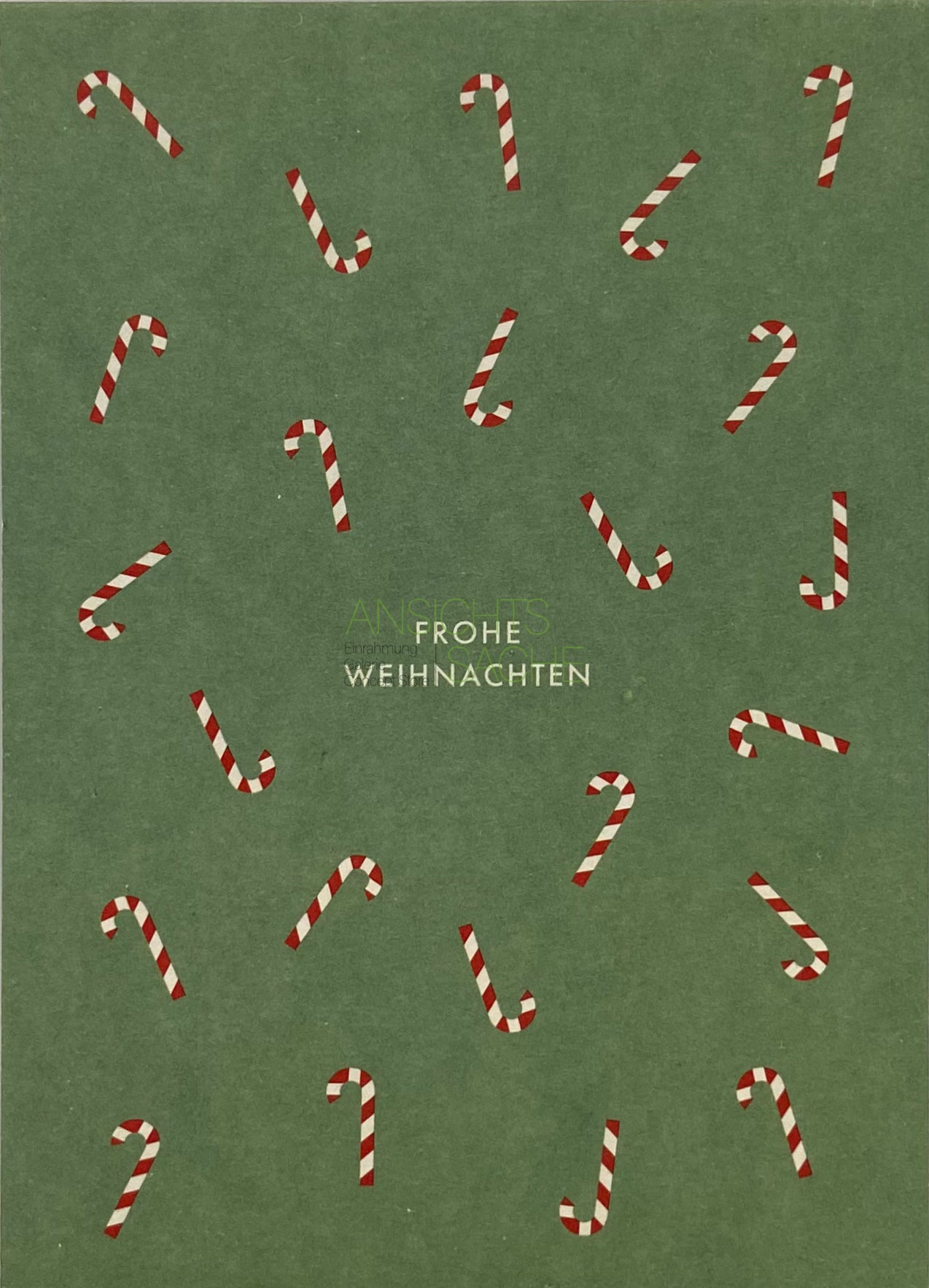 Weihnachtskarte "Zuckerstangen - Frohe Weihnachten"