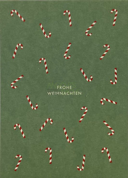 Weihnachtskarte "Zuckerstangen - Frohe Weihnachten"