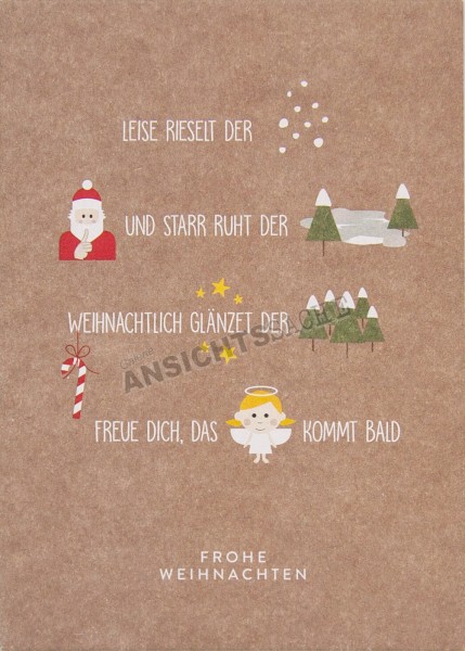 Weihnachtskarte &quot;Leise rieselt der Schnee..&quot;