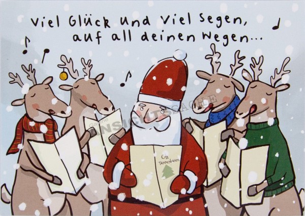 Weihnachtskarte &quot;Viel Glück und viel Segen, auf all deinen Wegen..&quot;