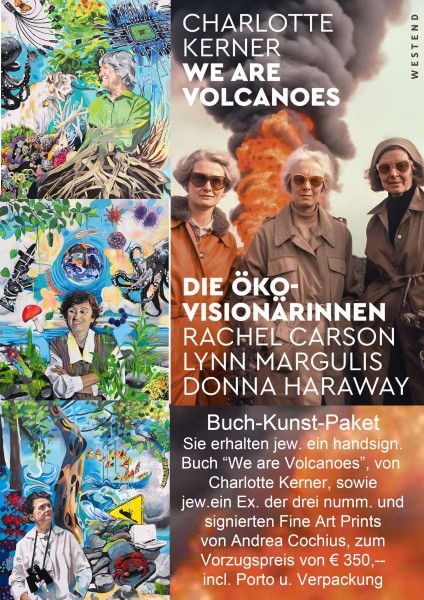 Bundle - 3 Porträts und signiertes Exemplar des Buches &quot;We are Volcanoes&quot;